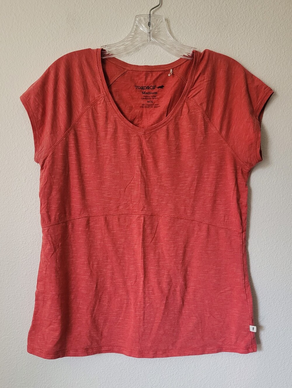 Toad & Co Tee Coral Short Sleeve Shirt Organic Cotton